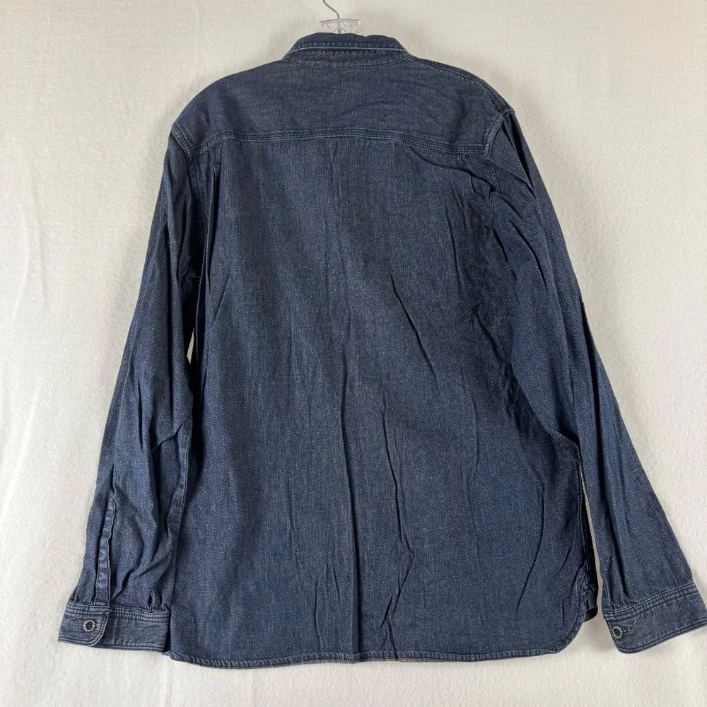 Converse, One Black Canvis, Western, Denim, Cotton, Shirt, Size L, Blue